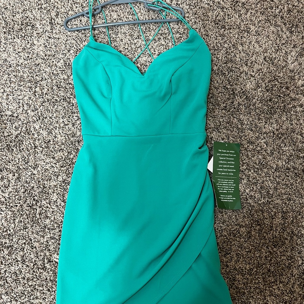 B smart Strapless Teal Dress